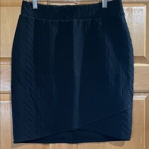 Halogen Black Textured Pencil Skirt